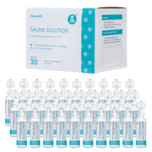 Home 0.9% saline cleaning solution, ready to use for daily, 15ml each, 20 per box